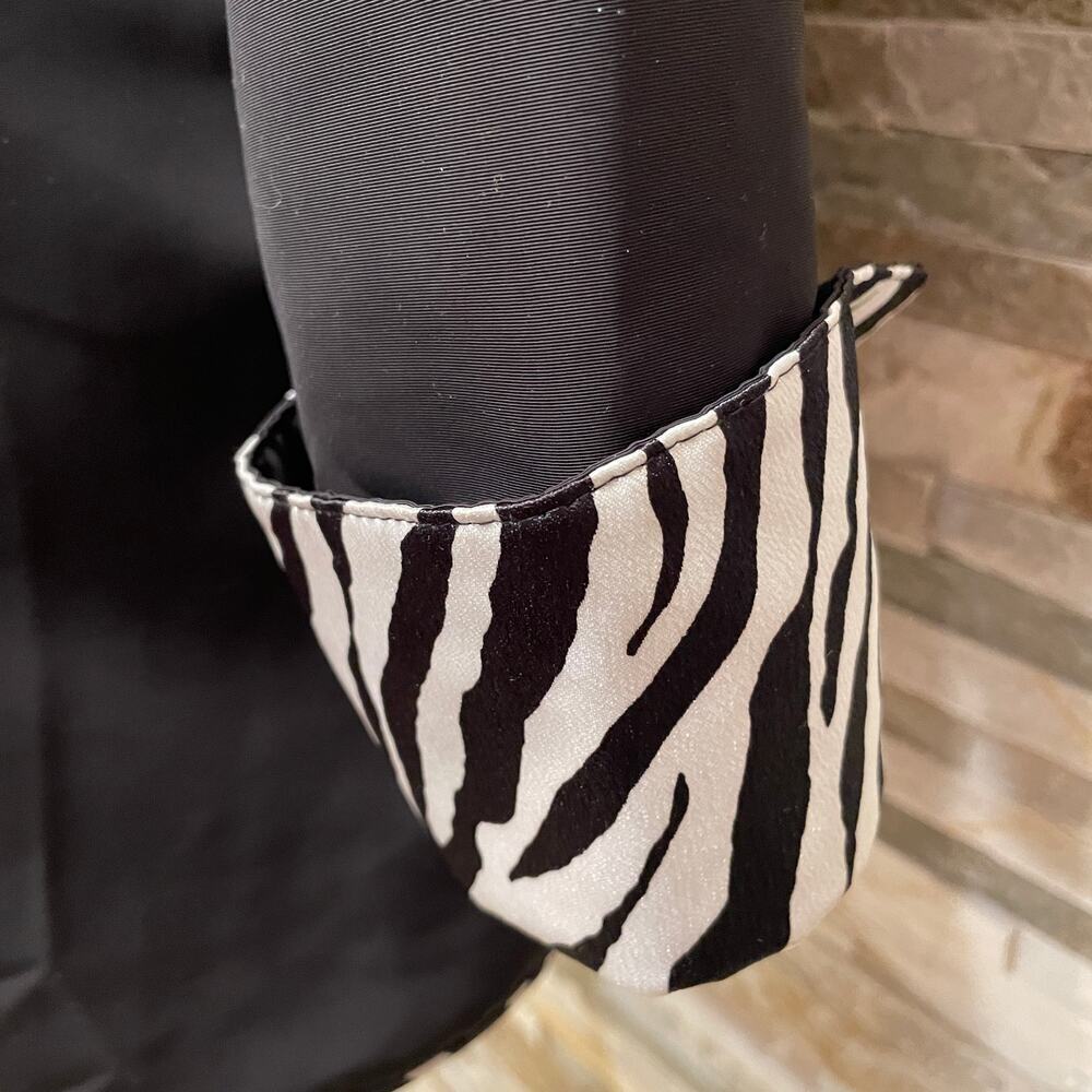 Vintage 90s Haute Couture Paris Blazer | Zebra Floral Wired Collar - Picture 9 of 13